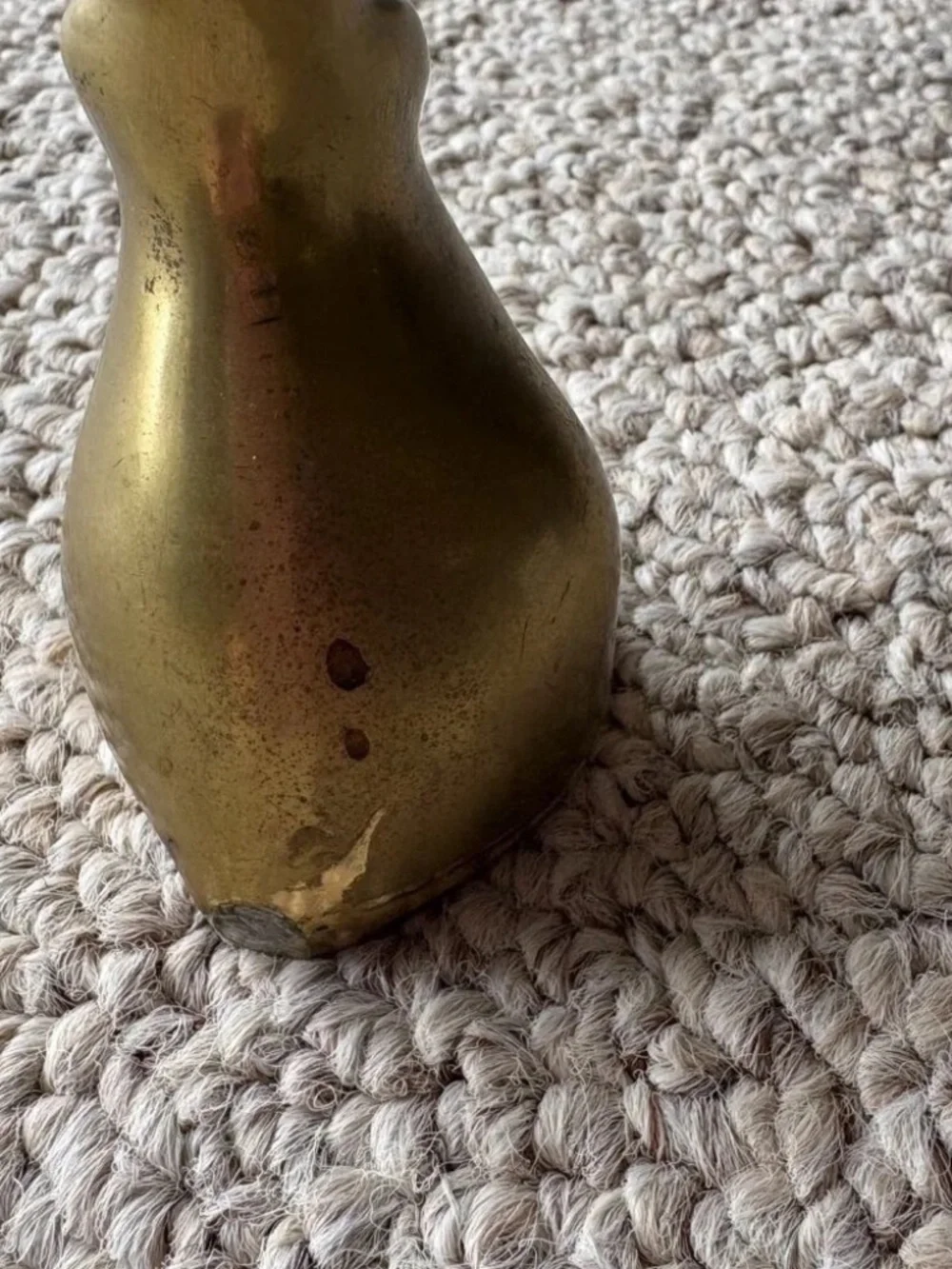 Vintage MCM Brass Animal Figurine Abstract Mouse Atomic Decor Desk Office